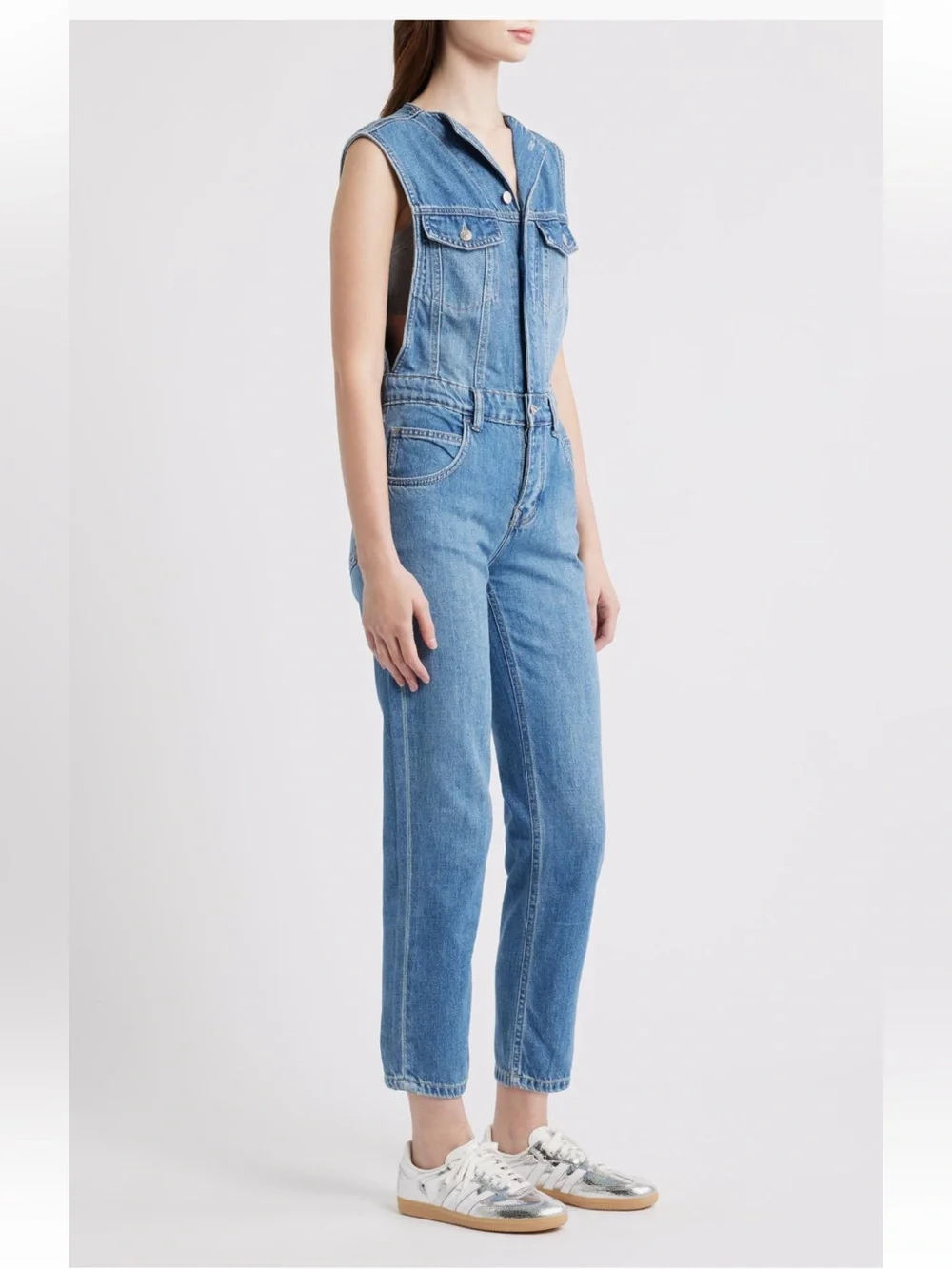 NWT FREE PEOPLE All you need Denim Jumpsuit $168